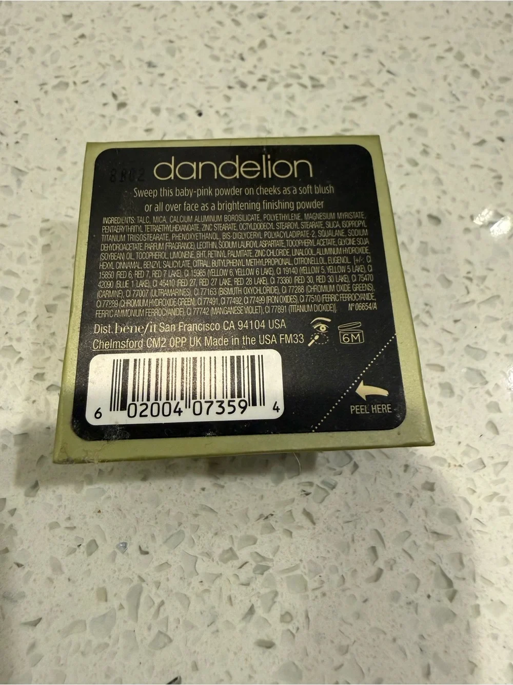 Benefit dandelion cheek powder 3.5 g 0.12 OZ